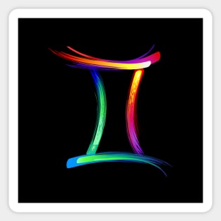 Gemini zodiac sign luminescent paint Sticker